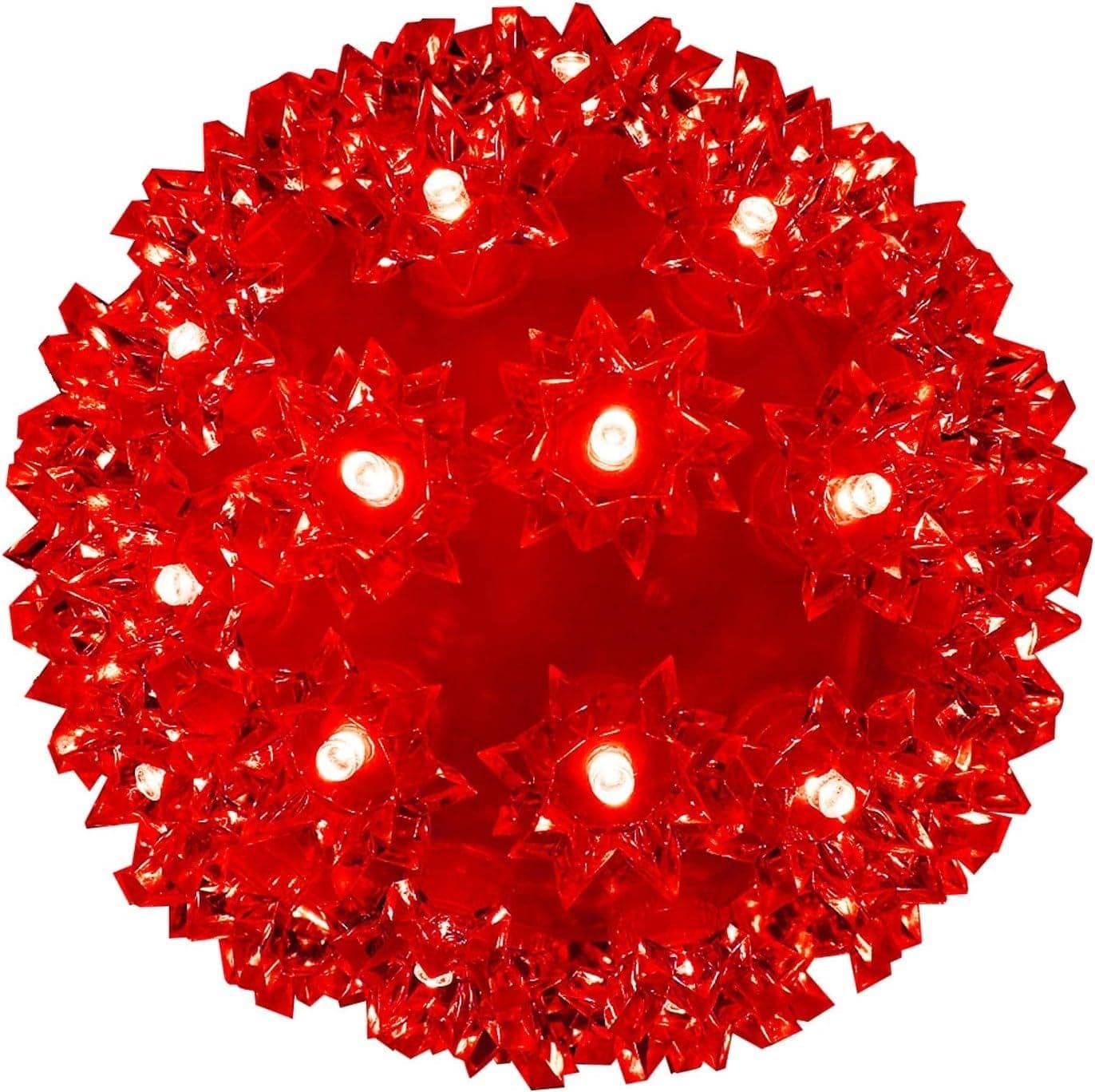 A lit starlight sphere in red.