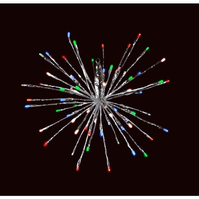 A multicolor spritzer starburst lit against a dark background.