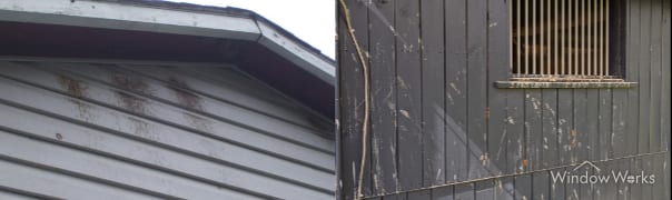 Bird droppings on residential siding