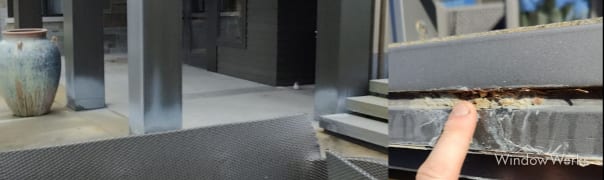 Chalky white calcium staining on siding