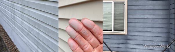 Chalky oxidation on painted siding